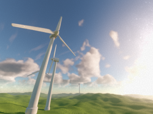The Empty Halls Screenshot - Outdoor Wind Turbine Hills Level